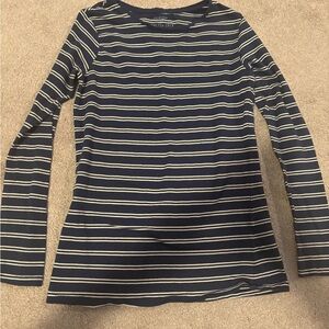 2 for $10 Primark Navy and White Striped Long Sleeve Top size small